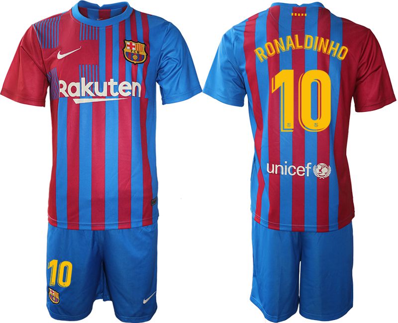 Men 2021-2022 Club Barcelona home blue #10 Nike Soccer Jersey